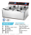 8 L Electrical Twin-Tank Frying Oven Fryer Stall Electric Frying Machine Large Capacity French Fries Fryer