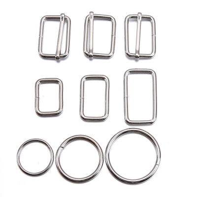 High Quality Metal Buckle Rectangle-Ring Buckle Adjustable Buckle Iron O Ring Semicircle D Ring Pull Core Buckle Hardware Luggage Accessories