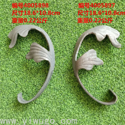 Hand-Forged Flower Piece Wrought Iron Stair Railing Flower Piece Welding Iron Parts Complete Trade Product