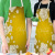 Golden Christmas Series Apron Manufacturers Custom Support Picture Household Waterproof Apron Antifouling Apron