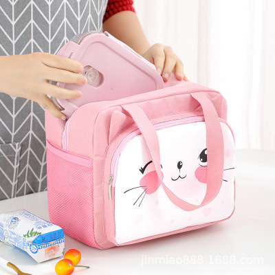 Factory Direct Sales Wholesale New Lunch Bag Cartoon Cute Pet Lunch Box Bag Lunch Bag Thick Portable Ice Pack Insulated Bag