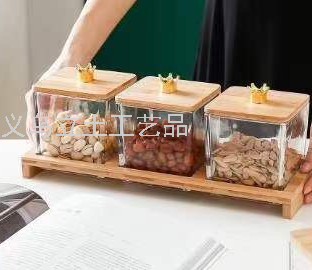 Gaobo Decorated Home Household Daily Living Room Dried Fruit Snack Glass Fruit Plate Fruit Tray Candy Box