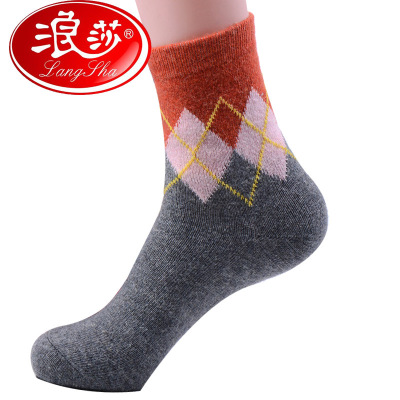 Langsha Wool Socks Children Winter Thicken Thermal Tube Socks Korean College Style Autumn and Winter Wool Thick Female Long Socks