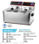 4 Liters Electrical Twin-Tank Frying Oven Fryer Stall Electric Frying Machine Large Capacity French Fries Fryer