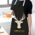 Amazon Apron Foreign Trade Christmas Elk Series Kitchen Household Apron Support Drawing Cotton and Linen Apron