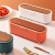 Nordic Color Household Kitchen Double Layer Drain Water and Dustproof Chopsticks Box Knife, Fork and Spoon Plastic Storage Box Tableware Storage Box