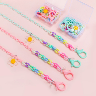 New Fresh Daisy Candy Color DIY Acrylic Mask Chain Eyeglasses Chain Earphone Chain Material Package Non-Finished Product