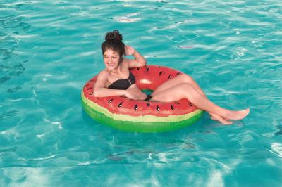 Bestway 36121 Fruit Shape Adult Swim Ring Pineapple Watermelon 2 Mixed