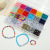 Amazon Cross-Border 24 Grid Boxed Ornament Accessories Solid Color Paint Beads Glass Beads DIY Children String Beads