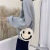 Korean Ins Expression Cartoon Small round Bag Ugly and Cute Fashion Plush Bag Cute Mini Girl Heart Plush Shoulder Bag