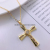 European and American Hot Diamond-Embedded Christian Necklace Cross Pendant Fashion Ornament Clavicle Chain Cross-Border E-Commerce Supply H