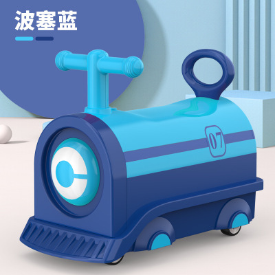 Children's Four-Wheel Scooter Music Baby Bobby Car Luge Four-Wheel Small Train Stroller Toy