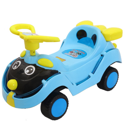 New Four-Wheel Scooter Baby Walker Kids Walker with Light Music Can Sit Toy Car Wholesale