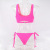 Pink Sexy 2022 Strap Cute Side Lace-up Export European and American High Quality Bikini Swimsuit