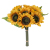 9-Head Sunflower Artificial Bouquet Fake Flower Bridal Bouquet Dance Props High-End Living Room Dining Table Floriculture Decorative Ornaments