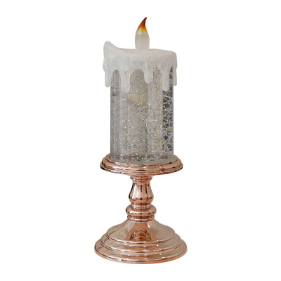 2021 Unique Small Glass Gold Candle Holder Battery Operated 