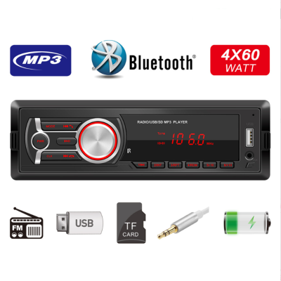 12V Universal Detachable Panel Vehicular Bluetooth MP3 Player FM Radio U Disk SD Card Host 1784e