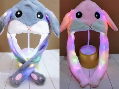 Popular Mouse Hat for Children and Adults with Light Plush Hat Light-Emitting Integrated with Pinch Ear