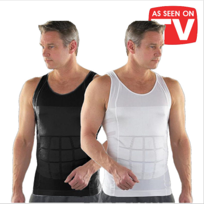 Amazon Hot Sale Men's Body Shape Vest Slim N Lift TV Shopping Waist Girdling Belly Contraction Underwear T