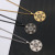Stainless Steel Augen Flower of Life Metatron Life Angel Seal Solomon Amulet Pendant Men's Necklace