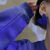 925 Silver Needle Klein Blue Earrings Autumn and Winter Flocking Blue Ear Studs Ins Style Earrings
