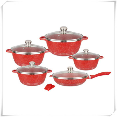 Die Casting Aluminum Pot Household Kitchen Utensils 12-Piece Set Medical Stone Pot Set Set Pot Pot Set Spot Supply Wholesale