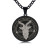 Foreign Trade Hot Sale Stainless Steel Solomon Satan Pentagram Skull Goat Head Logo round Pendant Men's Necklace