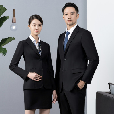New Suit Women's Casual Suit Men's and Women's Black Business Wear Women's Pants Suit Suit Women's White Collar