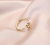 Factory Direct Sales DIY Japanese and Korean Decoration Jewelry Innovative Fashion Ins Micro-Inlaid Full Diamond Ring Hollow Double Love Heart-Shaped Ring
