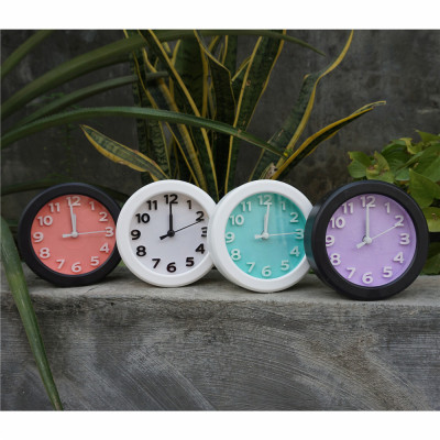 Fashion Personality Simple Alarm Clock Desk Clock round Alarm Clock Multi-Color Optional Elegant Simple