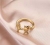 Creative New Copper Inlaid Zirconium Pentagram Ring Cross-Border Female Open Ring Ins Niche Fashion Fashionmonger Factory Direct Sales