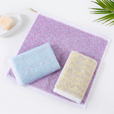 Yiwu Good Goods Bamboo Fiber Plain Square Towel Home Gift Small Tower Environmentally Friendly Dyed Small Towel Absorbent Square Towel