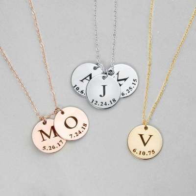 Exclusive for Cross-Border European and American Ladies Letters Inscription Necklace Private DIY English Stainless Ornament Simple Pendant