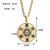 Stainless Steel Augen Flower of Life Metatron Life Angel Seal Solomon Amulet Pendant Men's Necklace