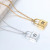 Foreign Trade Hot Selling Online Celebrity Ins Style Stainless Steel English Lock Necklace Personality Simple Lock Head Ladies Clavicle Chain