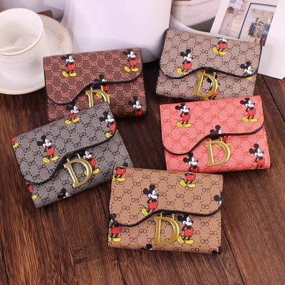 New European and American Mickey D Big Brand Women's Small Wallet Women's Short Korean Style Change Women's Card Holder Cross-Border Foreign Trade Hot Sale