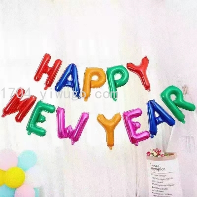 Happy New Year Aluminum Balloon Happy New Year Aluminum Balloon New Year Party Decoration