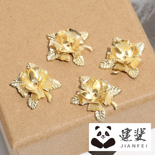 Factory Direct DIY Handmade Xiuhe Hair Accessories Four-Layer Leaf Combination 21 * 18mm Touch Welding Flower 