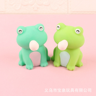 Factory Wholesale Frog Spit Bubble Squeezing Toy Vent Toy TPR Funny Decompression Artifact Duck Spit Bubble