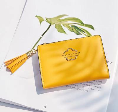 2021 Popular Korean Women's Wallet Tassel Pendant Short Partysu Simple Fashion Wallet Card Holder Wallet