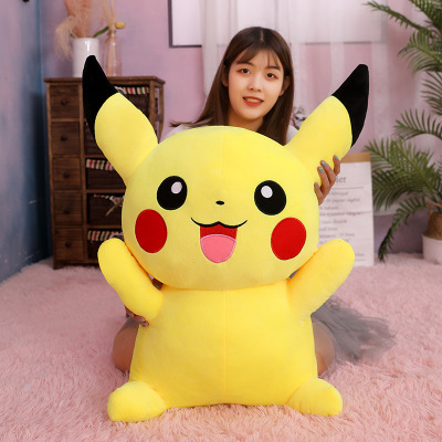 Yiwu Purchase Smile Style Pikachu Doll Sleeping Large Pillow Girls Birthday Gifts Factory Wholesale Customization