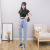 Little Daisy Jeans Women's New Summer Korean Style Fashionable Embroidery Straight Loose High Waist Dad Jeans Fashion