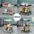 Household Living Room Floor-Standing Multi-Layer Storage Rack Bedroom Rotating Wheel Trolley Sundries Storage Rack