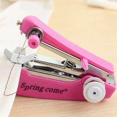 Manual Mini Household Sewing Machine Go out Portable Miniature Handheld Pocket Sewing Machine Spring Come