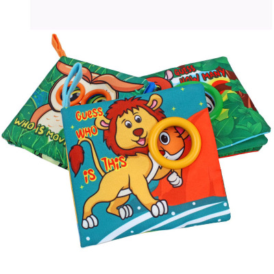New animal guessing cloth book recognizing things toy book b