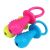 Dog Toy TPR Rubber Big Nipple Pet Toy Sound Grinding Bite Puppy Toy with Bell