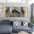 Modern Creative Animal Abstract Crystal Porcelain Decorative Painting, Home Living Room Wall Aluminum Alloy Frame Painting