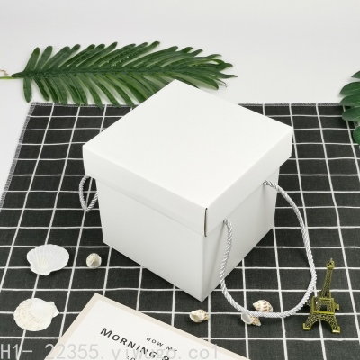 Square Corrugated Box Gift Box Snack Box Marriage Engagement Wedding Candies Box Birthday Gift Box Flower Gift Box