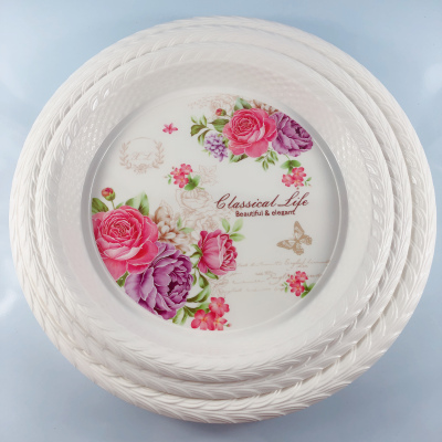 Factory Direct Sales Melamine Tableware, Porcelain-like Household Melamine Dish, Tray