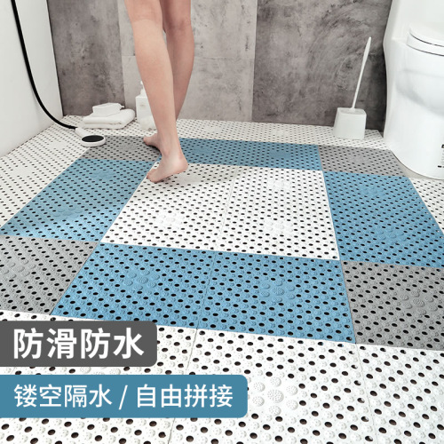 household bathroom bath foot mat diy splicing bathroom non-slip mat bathroom shower room hydrophobic hollow mat